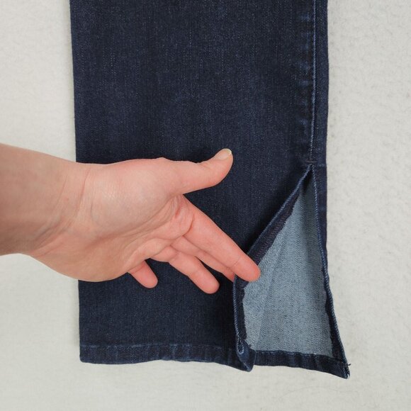 WHBM Jeans Womens 2 Blue The Skinny Flare Leg Dark Wash Mid Rise Casual Denim - Picture 3 of 13